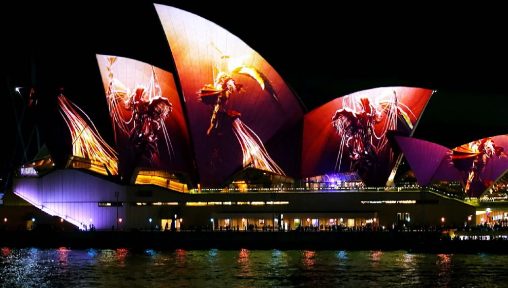 Projection Mapping auf die Oper von Sydney