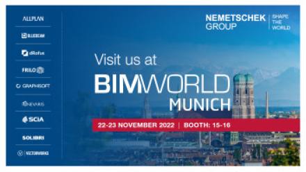 Shaping Digitalization: Nemetschek Group Represented with Nine Strong Brands at BIM World 2022 Munich